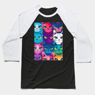 Cats pattern Baseball T-Shirt